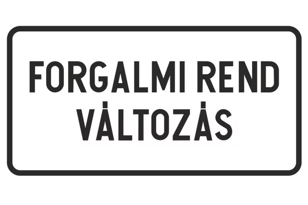Hétvégi forgalmi rend változás