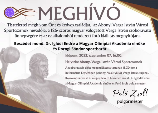 Meghívó szoboravatóra!