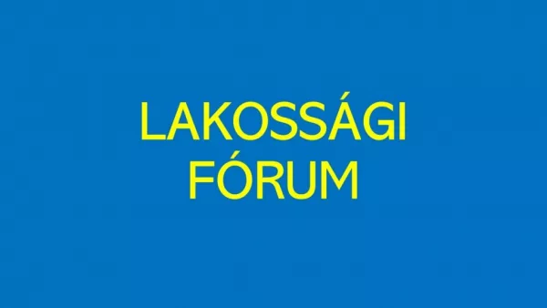 Lakossági fórum - Krupincza János