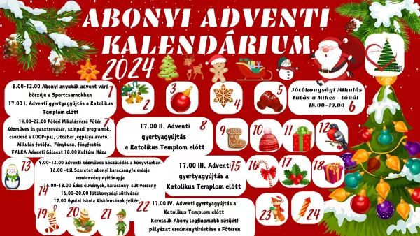 Abonyi Adventi Kalendárium 2024.