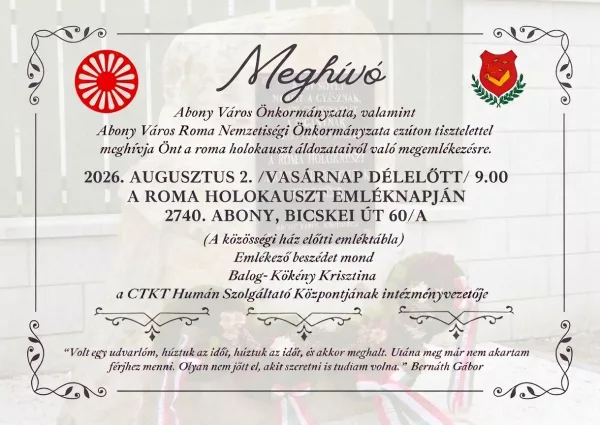 Roma holokauszt megemlékezés