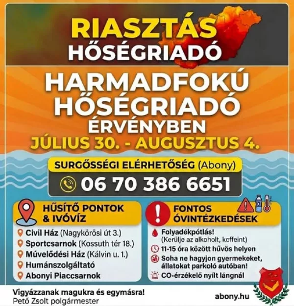 Hőségriadó lépett életbe