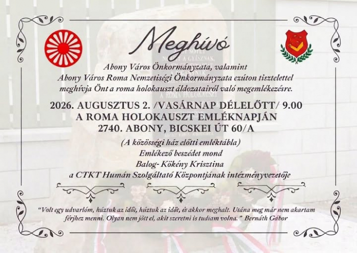 Roma Holokauszt megemlékezés