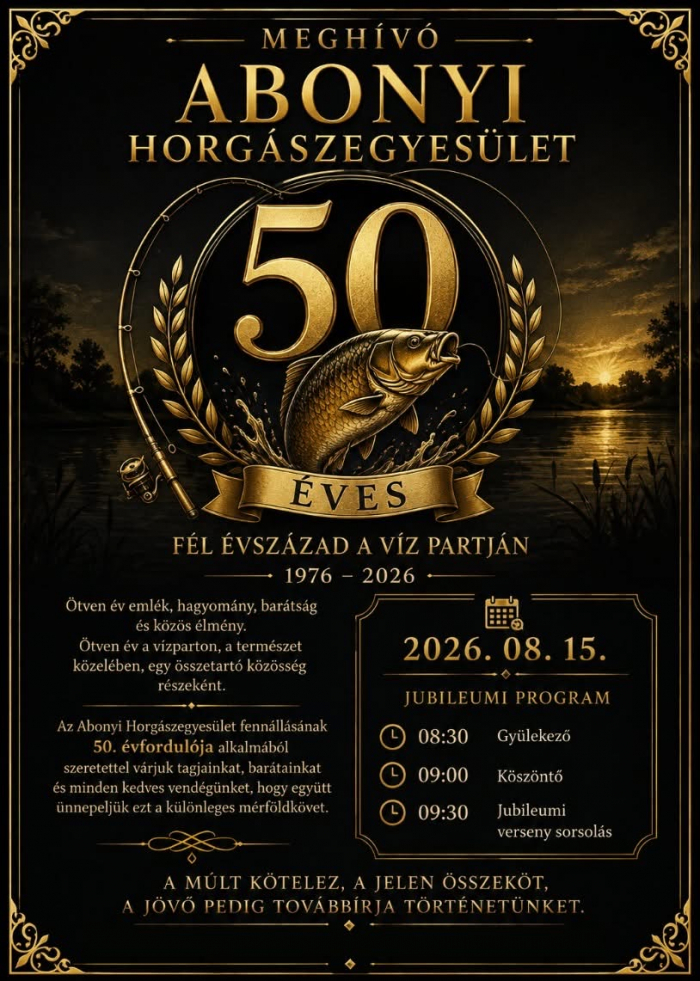 Jubileumi horgászverseny