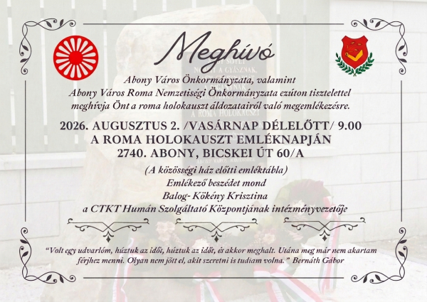 Roma holokauszt megemlékezés