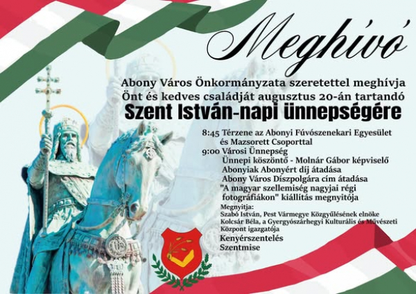 Meghívó- Szent- István Nap