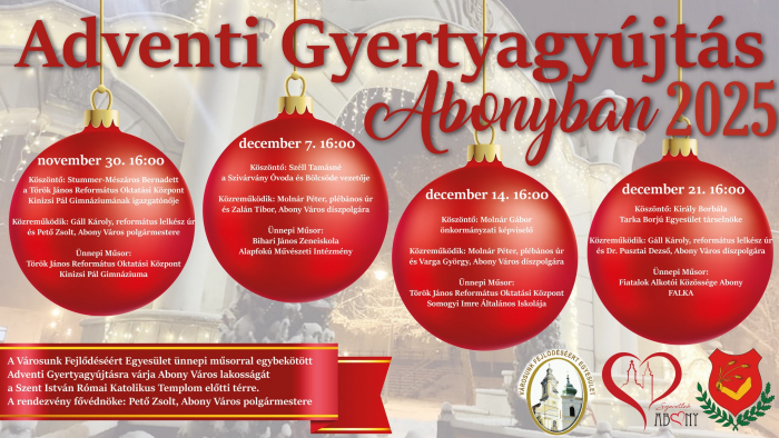 Adventi gyertyagyújtás programja