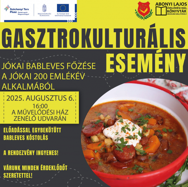 Igazi finomságot főznek Abonyban a Jókai Emlékév alkalmából