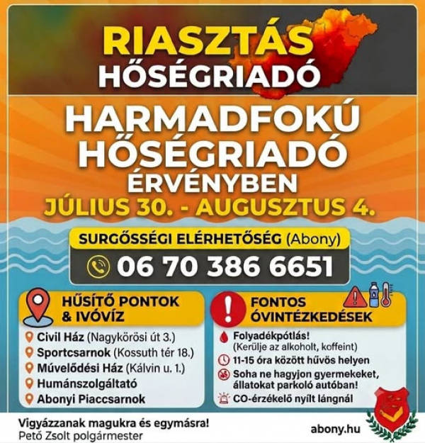 Hőségriadó lépett életbe