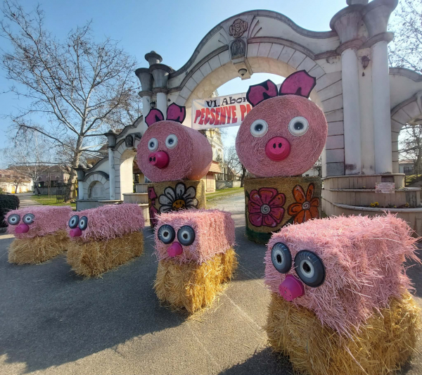 Megérkeztek a Pecsenye Parádé malackái a Városkapu elé 🥰🐽🐷🐽🐷