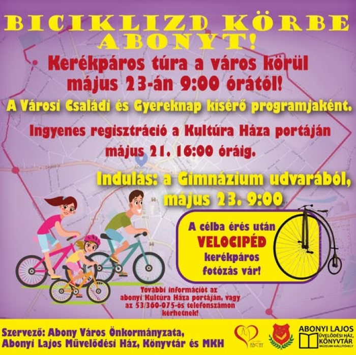 Bicikliztd körbe Abonyt!