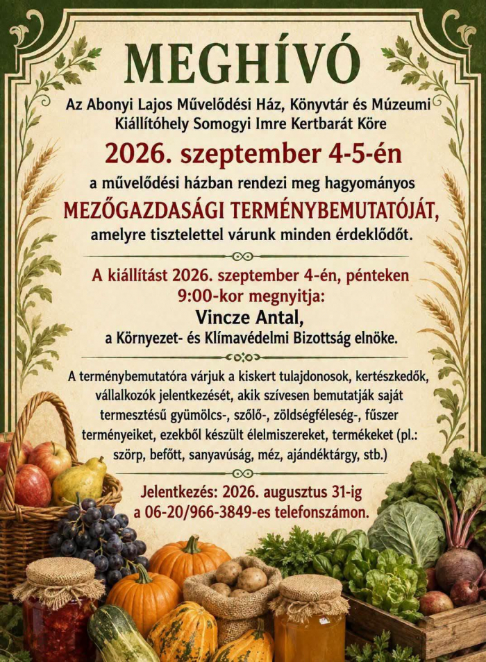 Mezőgazdasáőgi terménybemutató