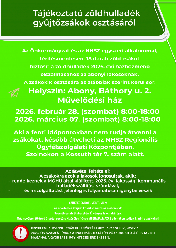 Figyelem! Hétvégén érkeznek a szelektív zsákok