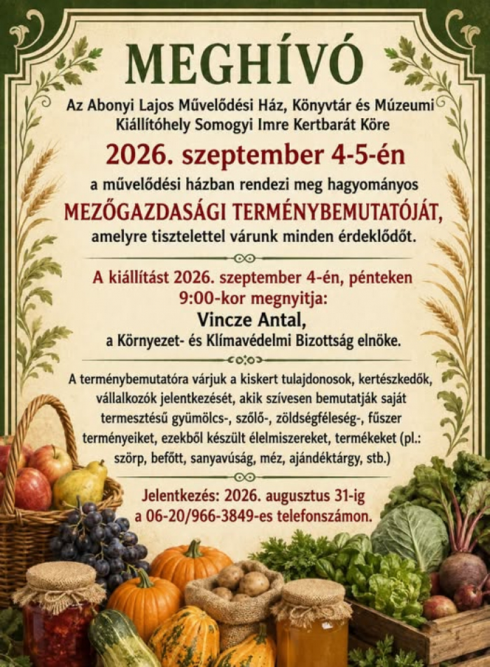 Mezőgazdasági terménybemutató