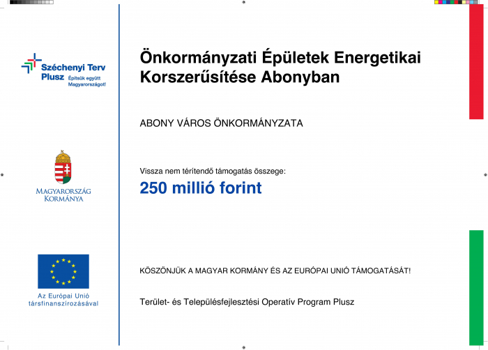 Önkormányzati épületek energetikai korszerűsítése Abonyban