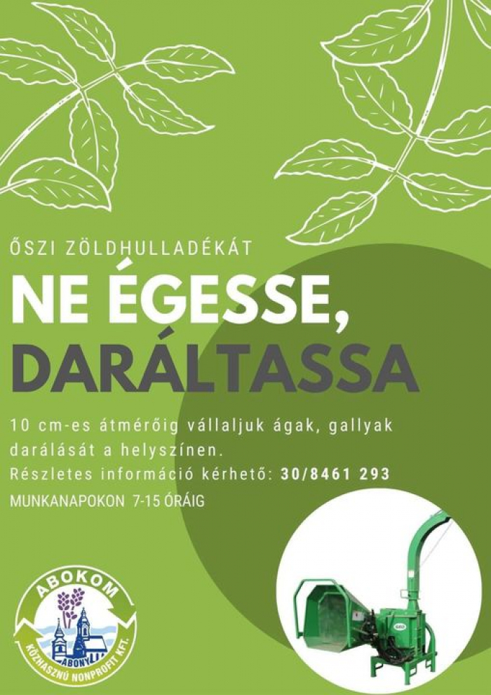 Ne égesse, daráltassa!