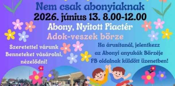 Baba- mama börze Abonyban