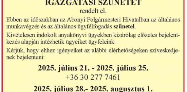 Igazgatási szünet